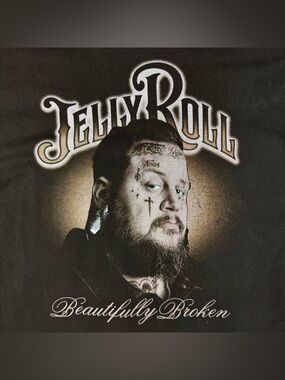 Jelly Roll T-Shirt XL Beautifully Broken Country Hip Hop Rap Pop Rock Tour Tee